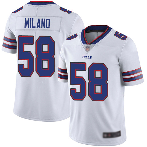 Men Buffalo Bills #58 Matt Milano White Vapor Untouchable Limited Player NFL Jersey